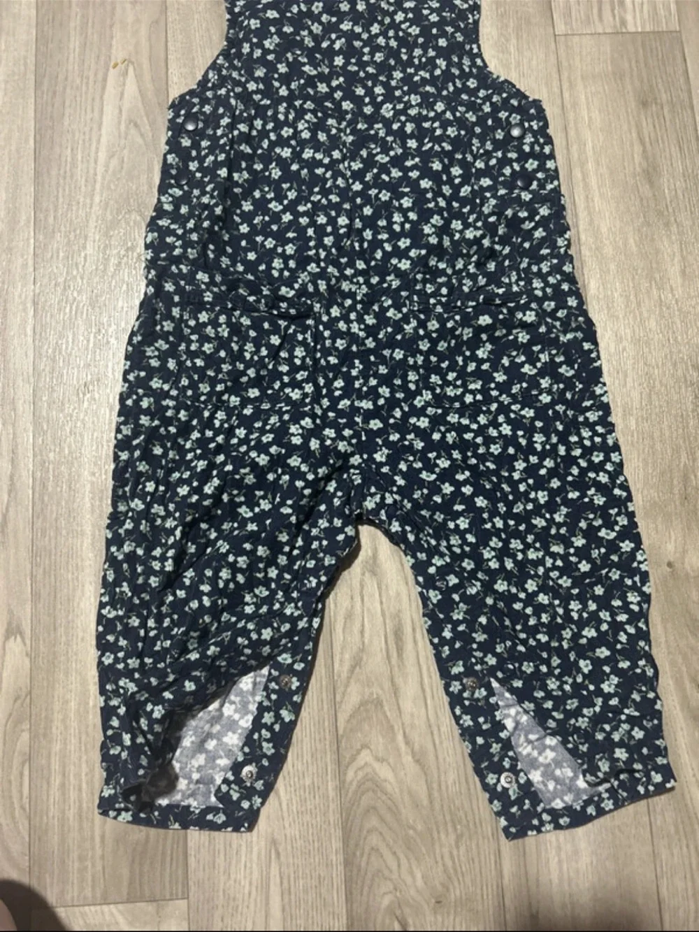 Navy Floral Kids One-Piece Romper